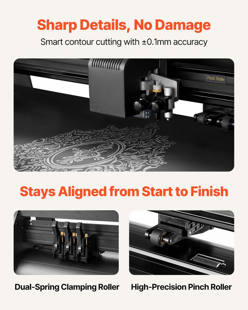 VEVOR Vinyl Cutter Machine Vinyl Plotter Cutter Printer 28 inch Max Feed Width