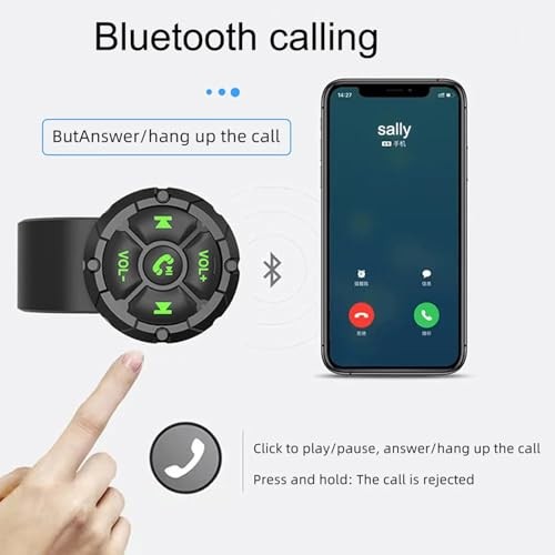 Bluetooth Media Button Remote,Waterproof Wireless Music Controller for Car