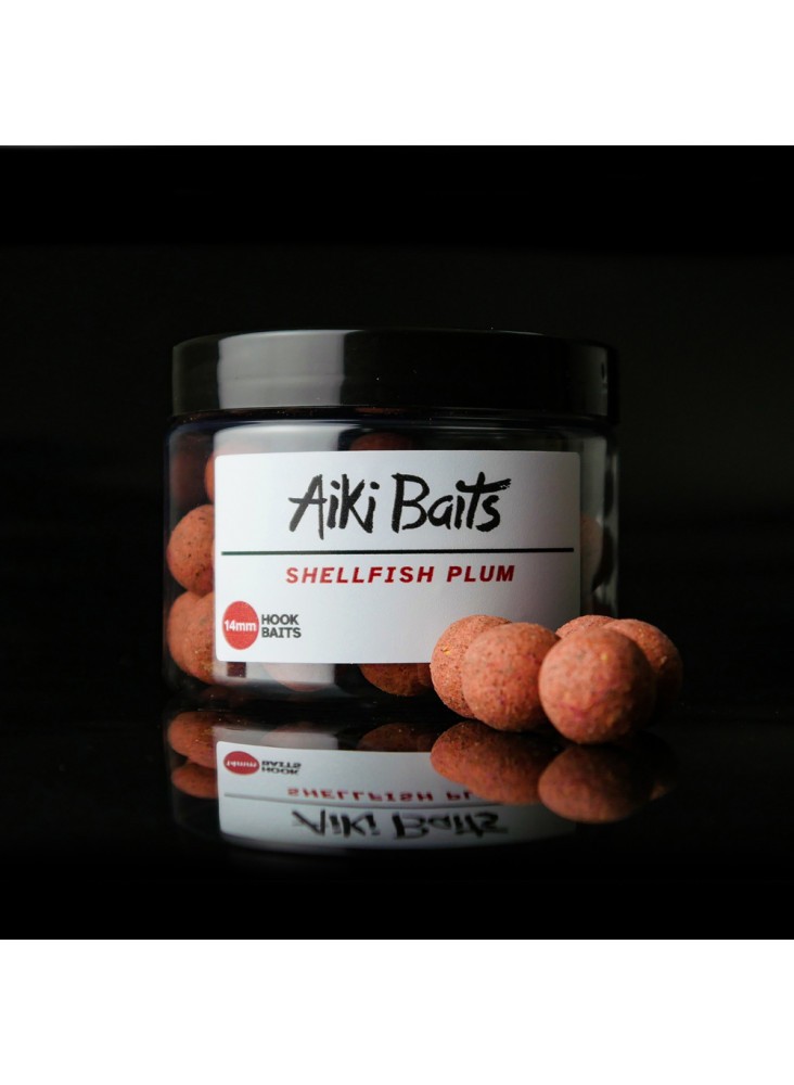 Aiki Baits Hook Bait Boilies 14mm Shellfish Plum Carp