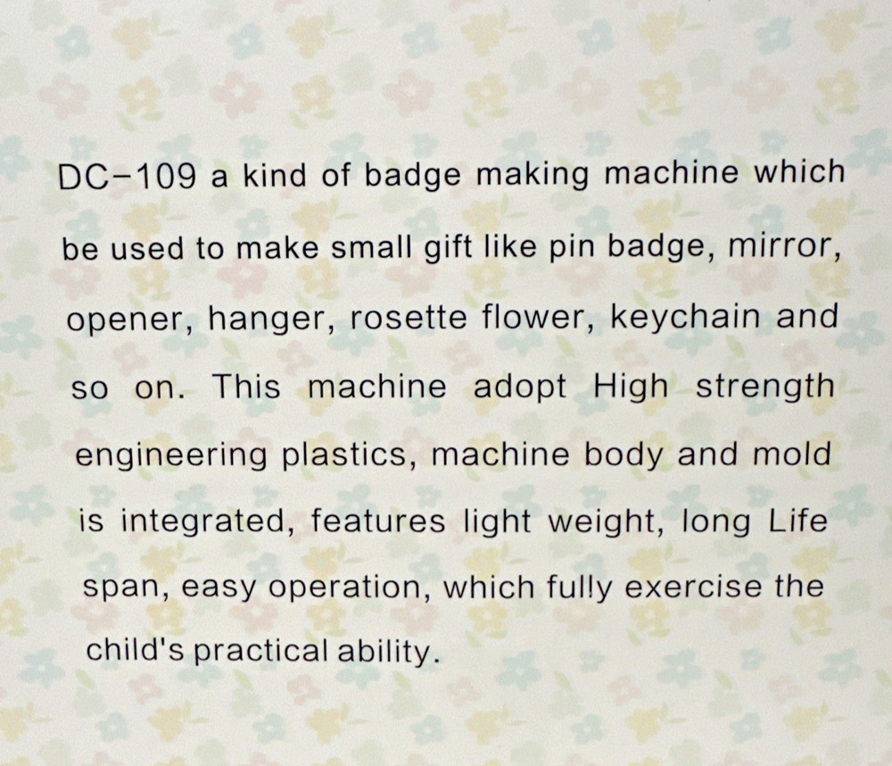 Badge Making Machine 58mm - DC -109 - DYI Button Pin Maker Machine - Green