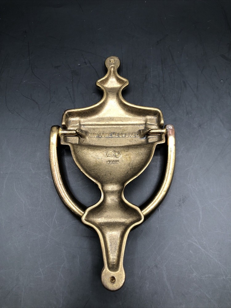 THINGS REMEMBERED Solid Brass Door Knocker 6 3/4”. Made in Spain Engraved