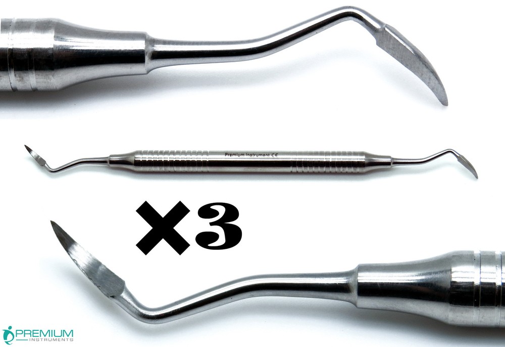 3× Dental Root Tip Pick Sharp Elevators Double End Surgical UPGRADED Instruments