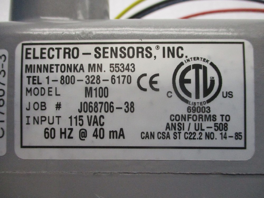 ELECTRO-SENSORS M100 SPEED SWITCH NSNP