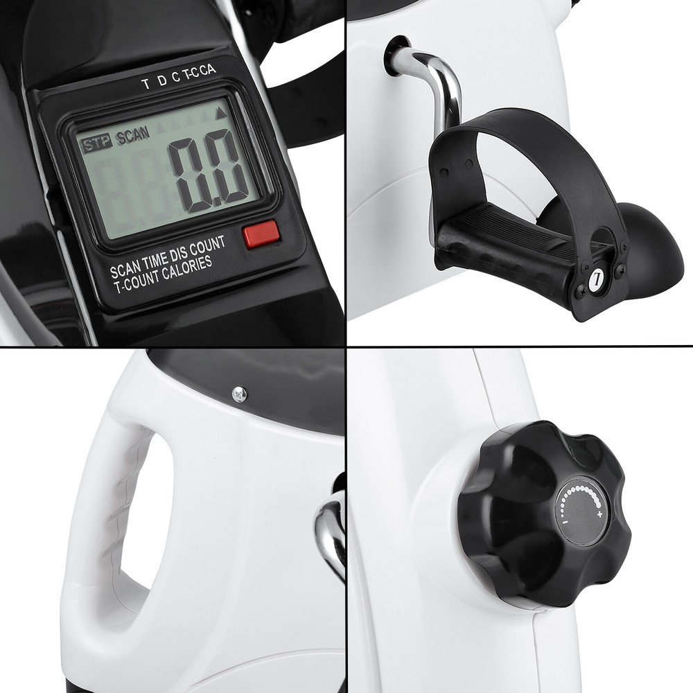 Mini Exercise bike Pedal Exerciser Under Desk LCD Screen Display With Handle