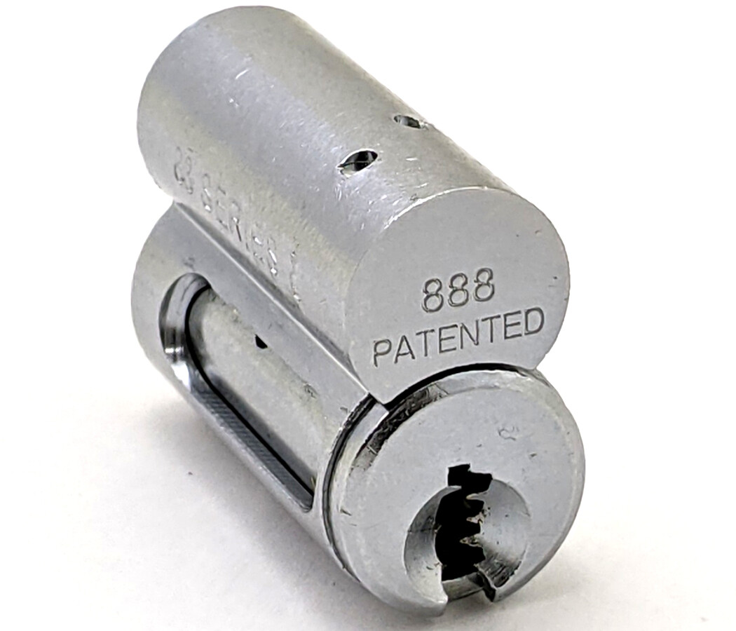 ABUS 888 S2 Cylinder for 83 Series Padlocks Chrome Plated - Keyed Different