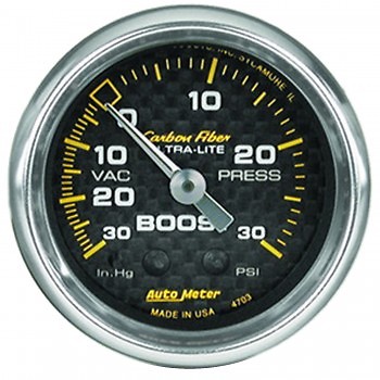 Autometer Mech. 52mm Boost Gauge with Silver Face - Universal