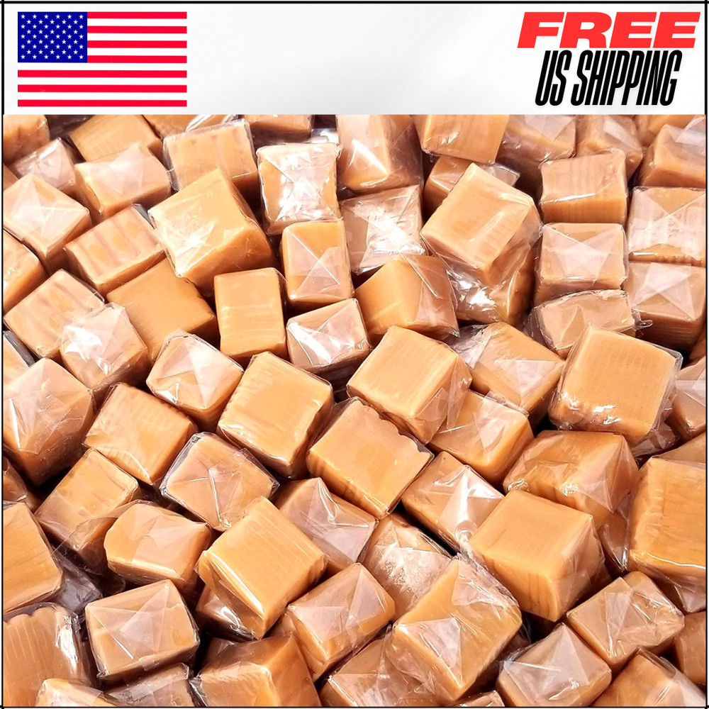 Caramel Cubes Candy - 2 Pound Bulk Pack - Individually Wrapped Around 150 Count