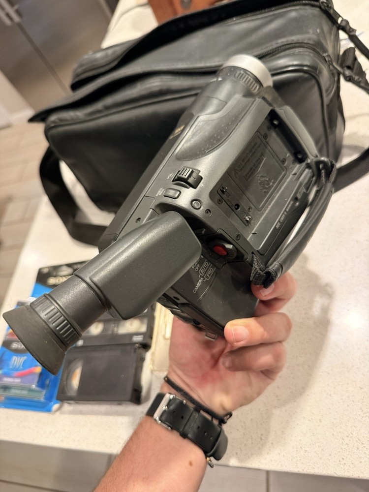 JVC Compact VHS Camcorder Bundle w/ Bag & Tapes | No Battery | Untested AS-IS