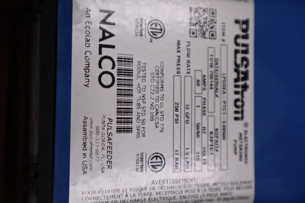 PULSATRON ELECTRONIC METERING PUMP LPD3EA-PTC1-E49500 STK CC255