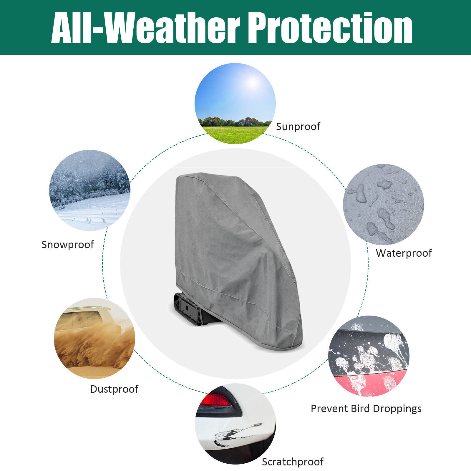 Full Cover For Mini Excavators Outdoor Waterproof UV Snow Dust Rain Resistant