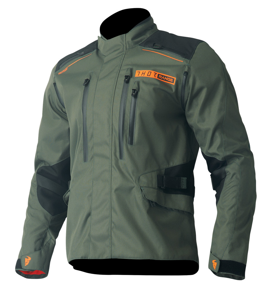 Thor Range Offroad Riding Jacket Army/Orange