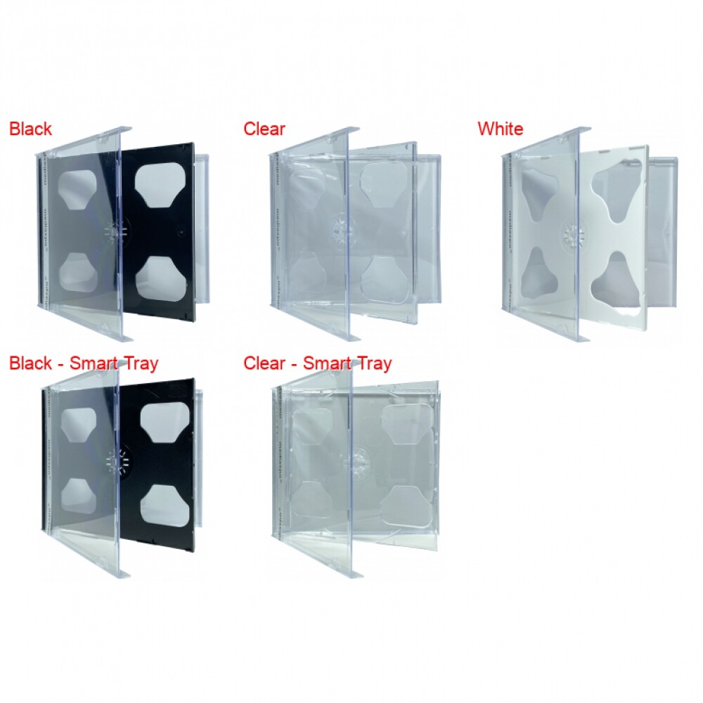 STANDARD Double CD Jewel Case with Tray 10.4mm (2 CD) Lot