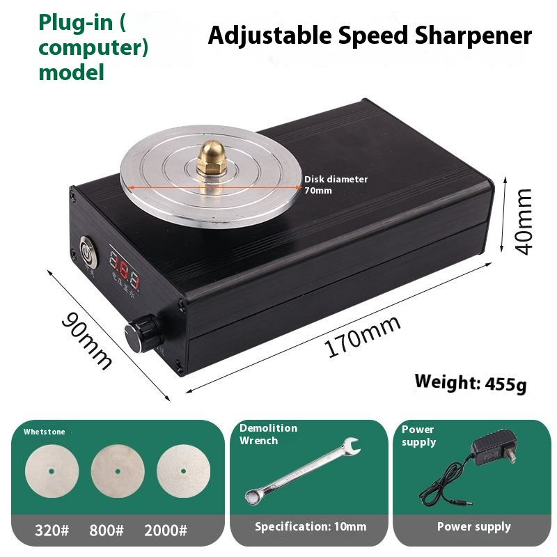 Wood Carving Nut Carving Knife Adjustable Speed Sharpener Small Sharpener