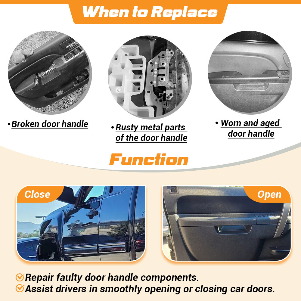 Driver Side Inner Door Pull Handle Armrest Repair for 2010-2014 Chevy GMC