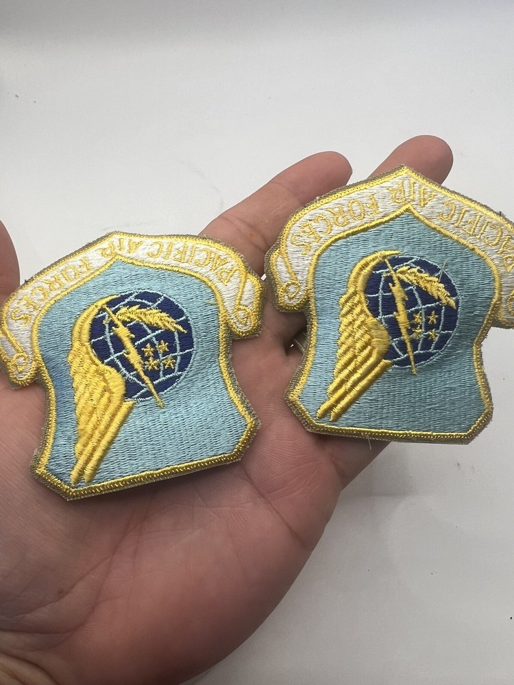 2 US Pacific Air Forces Command USAF Sleeve Patch PACAF Full Color Uniform