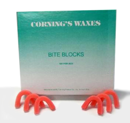 Corning Bite Block Wax Rims - Pink - 100 per Box