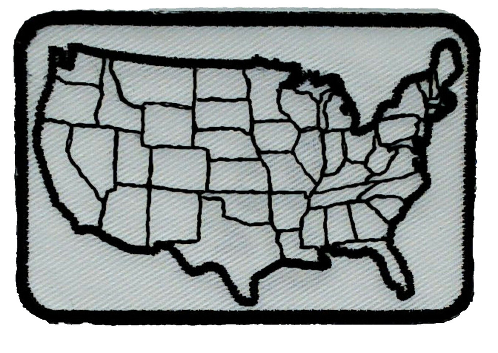USA UNITED STATES FILL IN THE STATE MAP PATCH