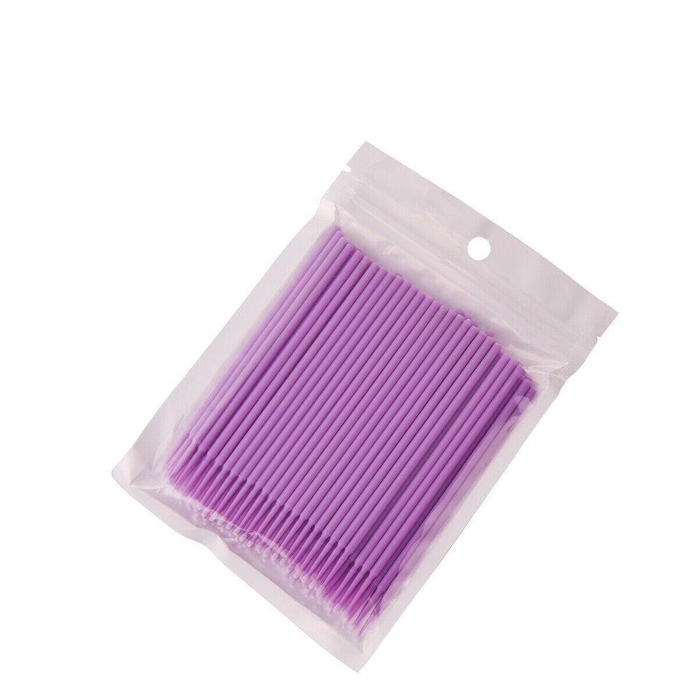 100 Pcs Dental Eye Micro Brush Tips Disposable Applicators Fine Regular Medium