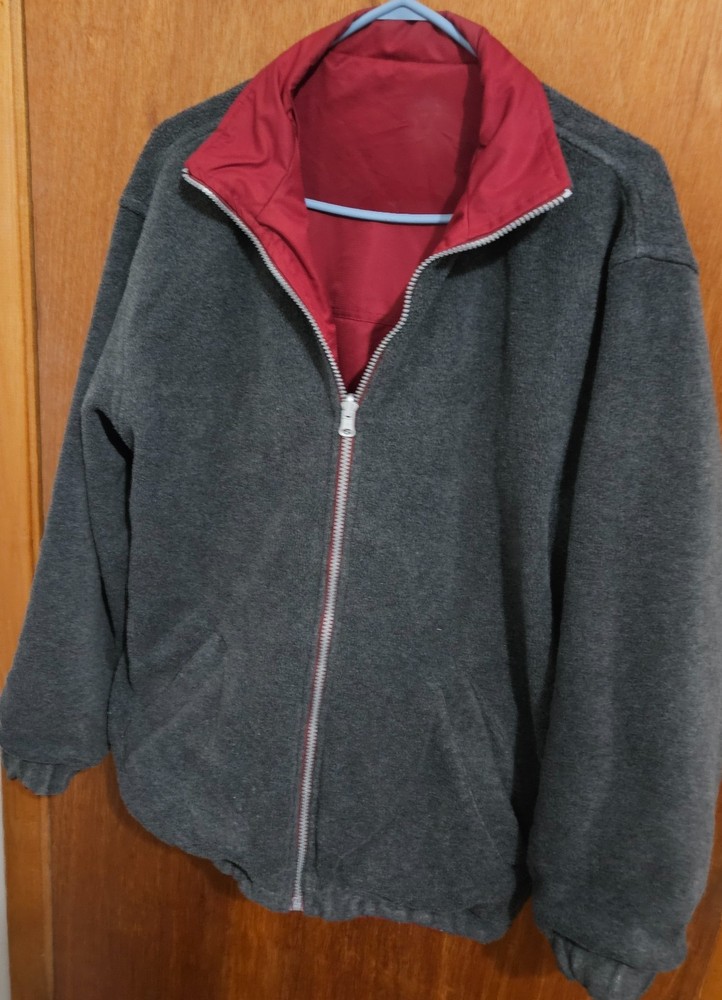 Reversible Jacket Gray Maroon Adult Medium