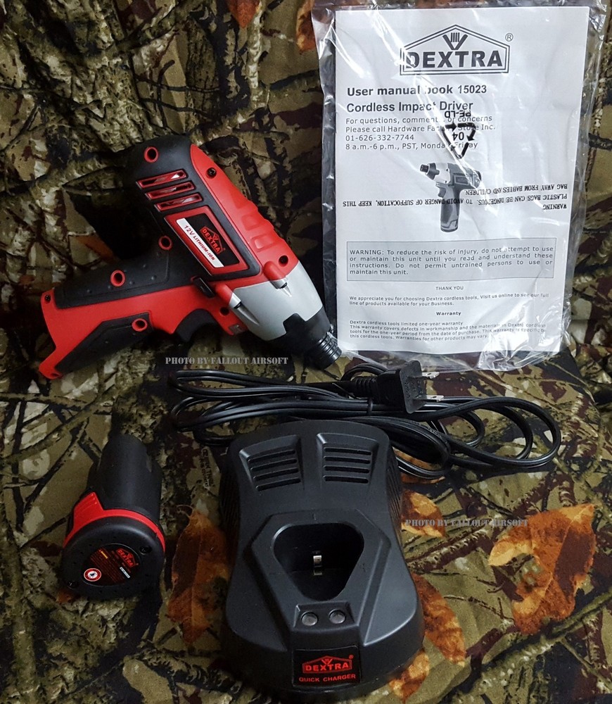 DeXTRA 12 Volt Impact Driver Compact High Performance Electric Li-Ion Battery