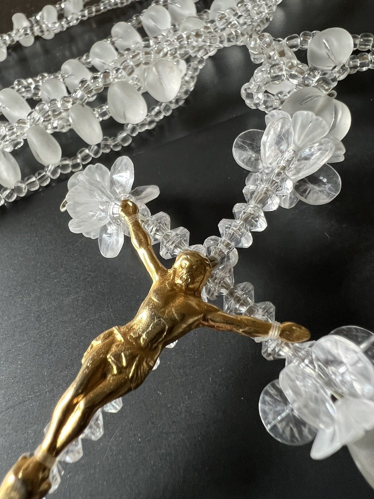 Giant Glass Rosary 35 Inches