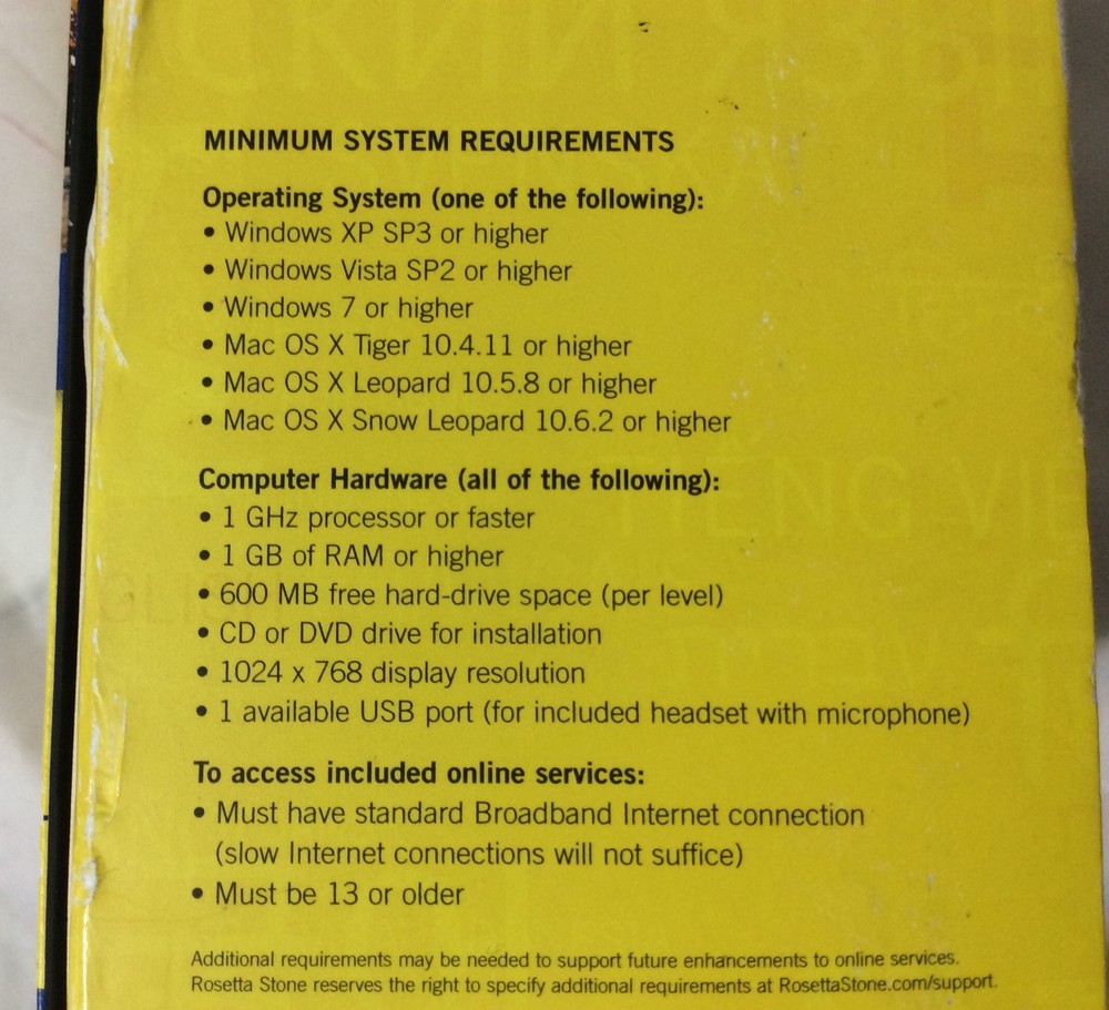 🔶🔷 ROSETTA STONE SPANISH Language Learning Course Computer CD Level 1 & 2 🔶🔷