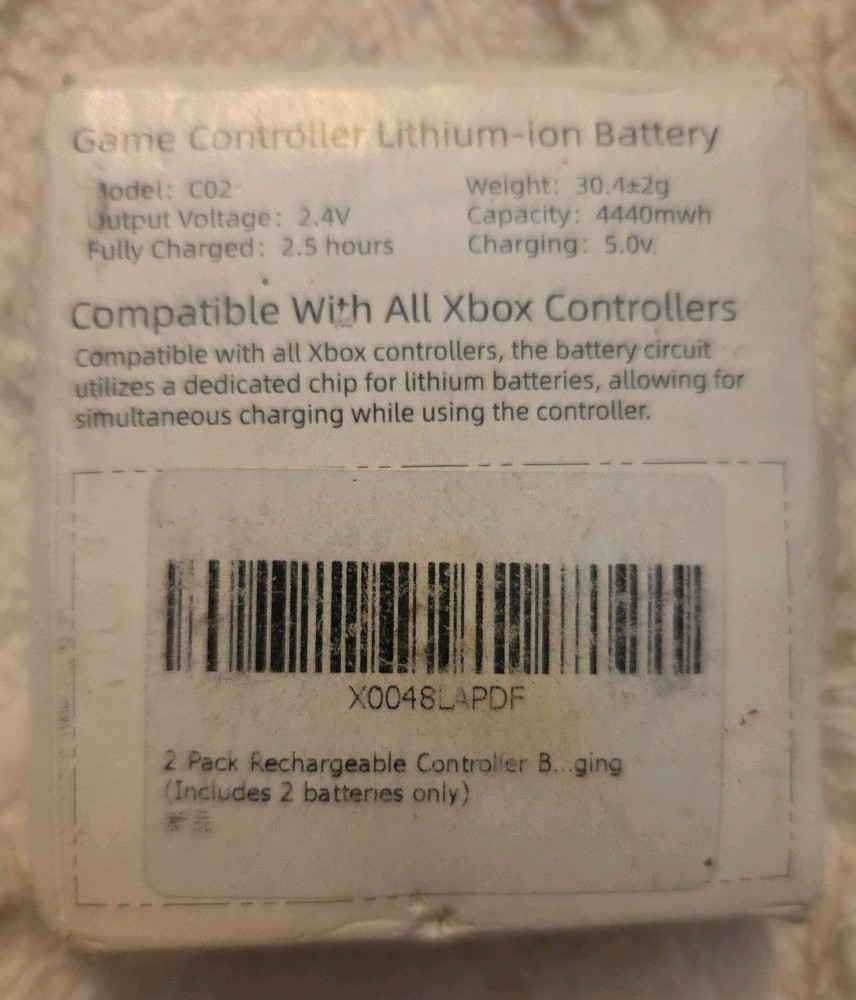 2Pack Lithium Rechargeable Xbox Controller Battery Pack for Xbox One/Xbox Series