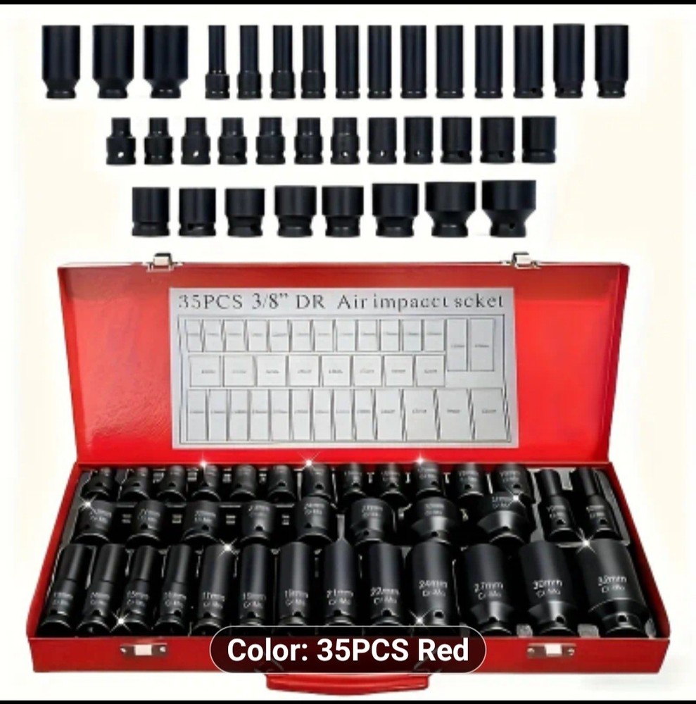 35pc 6point Impact Scoket Set