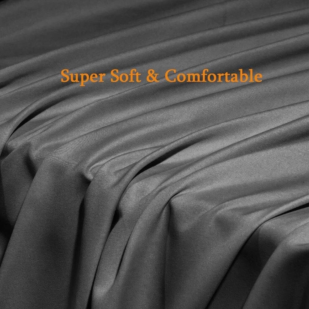 Luxury Queen Bed Sheet Set - 1800 Thread Count Super Soft Microfiber - Dark Grey