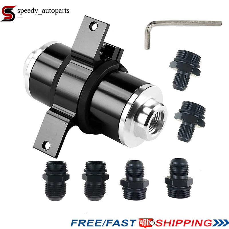 AN6 AN8 AN10 Inline Fuel Filter with Bracket Cleanable 30 Micron Universal