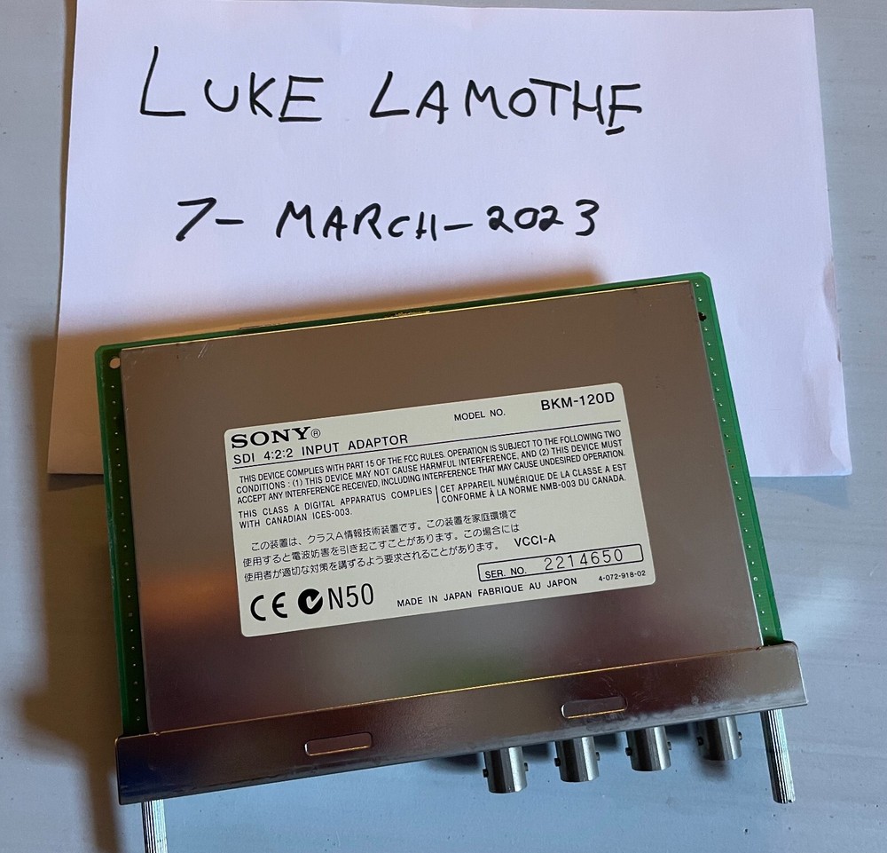 Sony BKM-120D [UNTESTED]