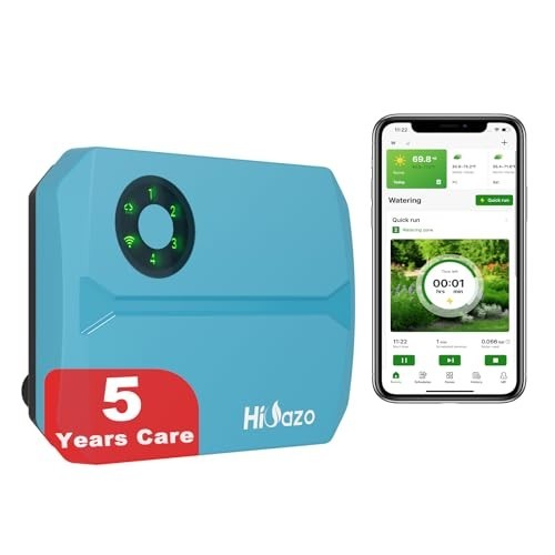 WiFi Smart Sprinkler Controller, App-Enabled Irrigation System, 4 Zones, 16 Plan