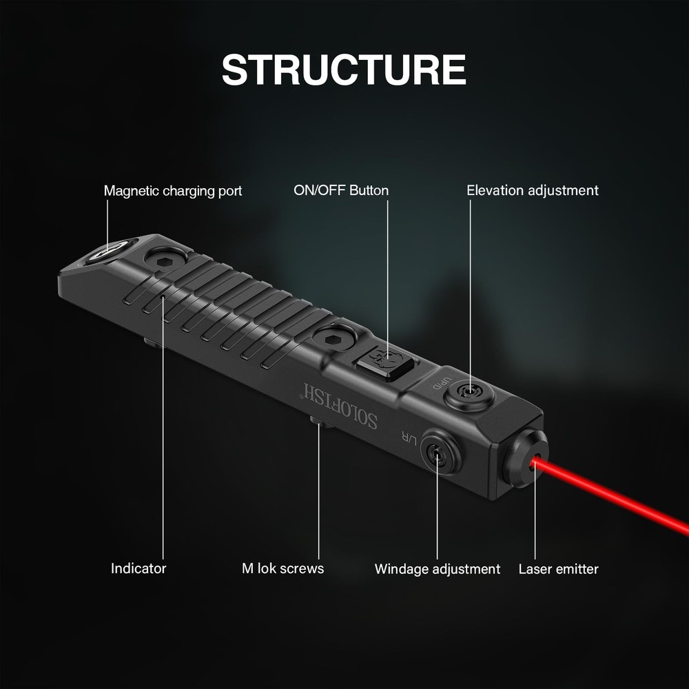 SOLOFISH Red Laser is Compatible with MLok, Lightweight Mlok