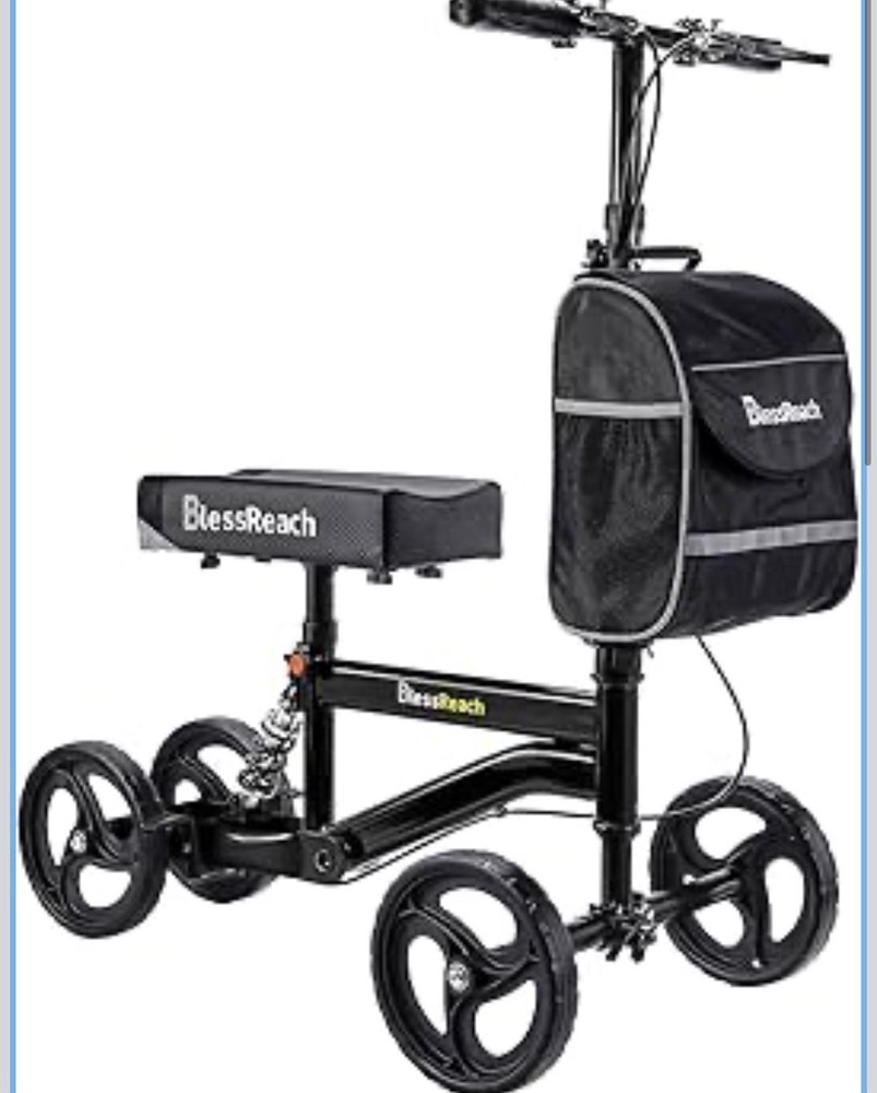 BlessReach Economy Knee Scooter Steerable Knee Walker Foldable