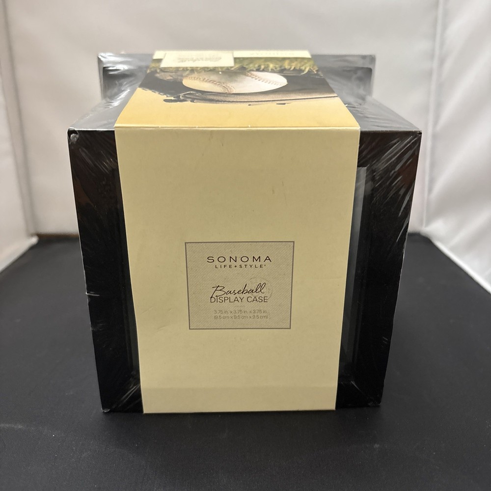 SonomaBaseball Display Case 3.75" X 3.75" X 3.75" Solid Black Frame New Sealed