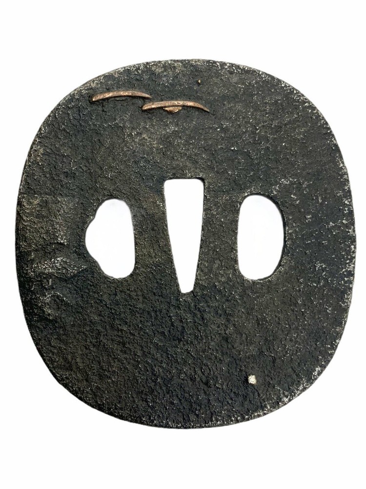 Japan Japanese Samurai Sword Iron Tsuba 4