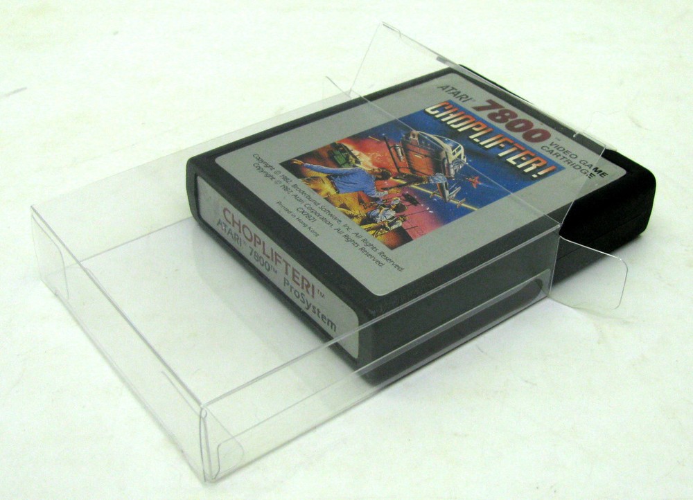 50x ATARI 7800 GAME CARTRIDGE - CLEAR PLASTIC PROTECTIVE BOX PROTECTOR SLEEVE