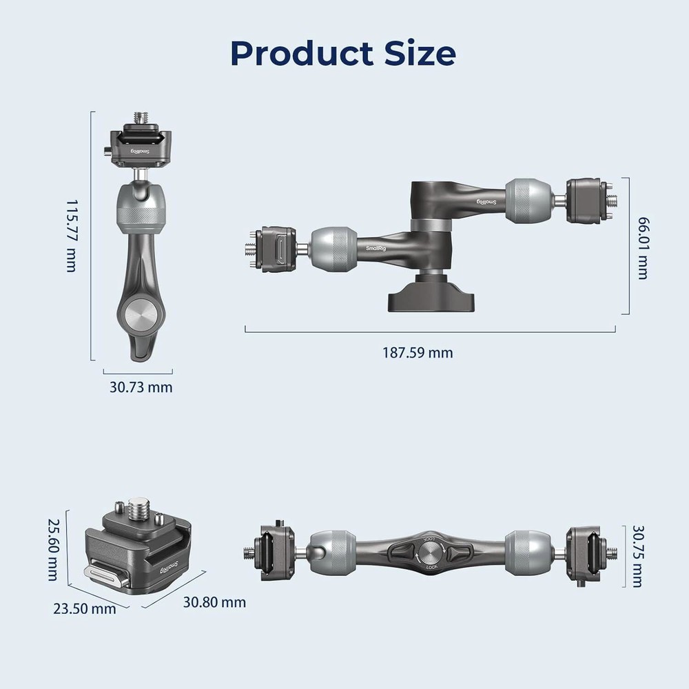 SmallRig HawkLock H21 Quick Release Rosette Magic Arm Max Load Capacity 3.5KG