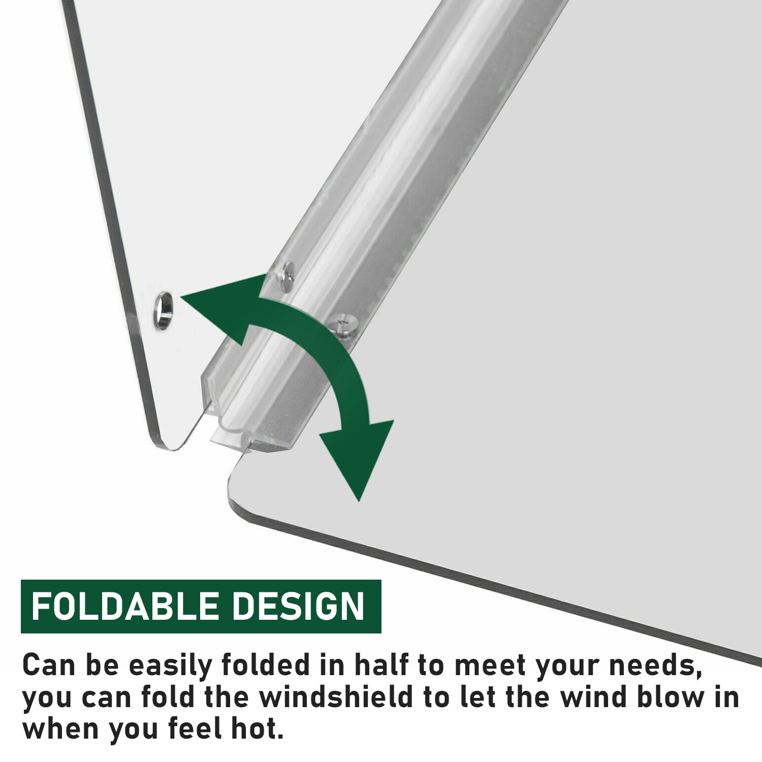 Clear Folding Golf Cart Windshield Clear Acrylic For Club Car DS 1982-2000.5