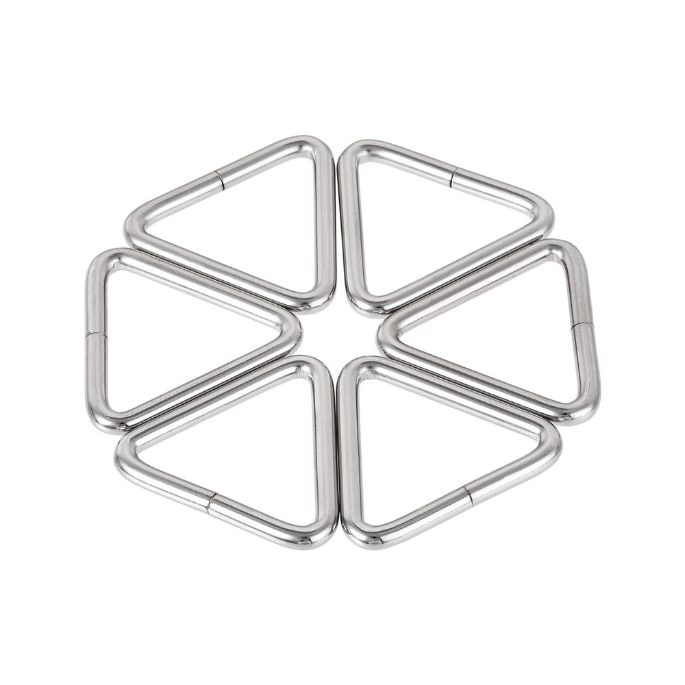 Metal Triangle Ring Buckle 0.98" (25mm) Inner Width 10pcs