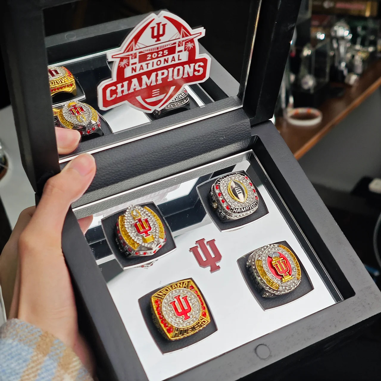 [Fan version] Indiana Football 2025 Perfect Season 4 Championship Rings With Box