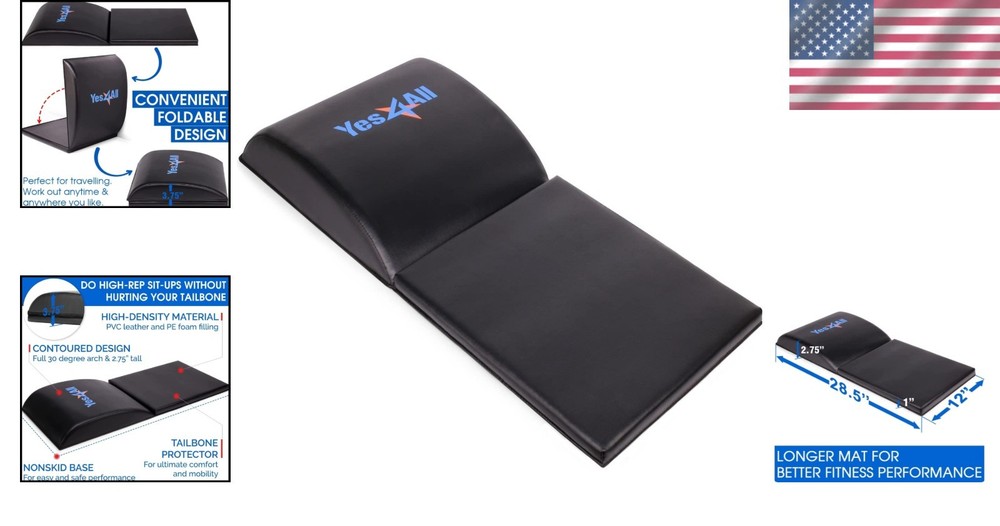 High-Density Ab Exercise Mat for Comfortable Core Training & Tailbone Support