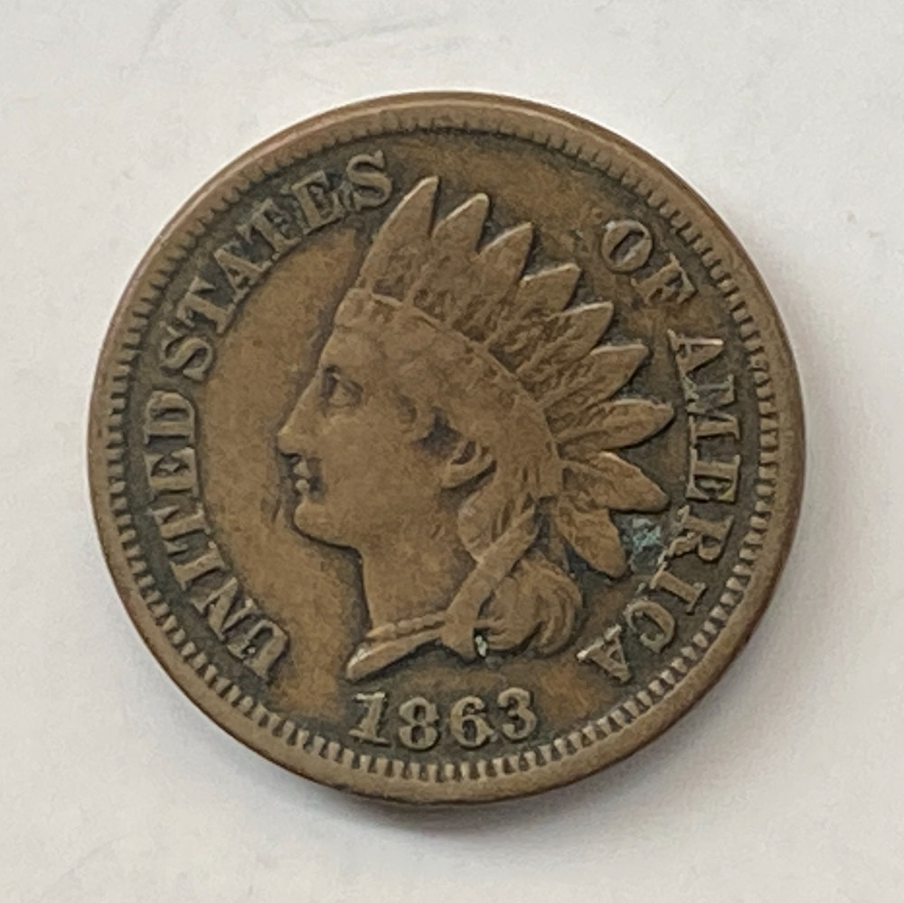 1863 Indian Head Cent - Free Shipping