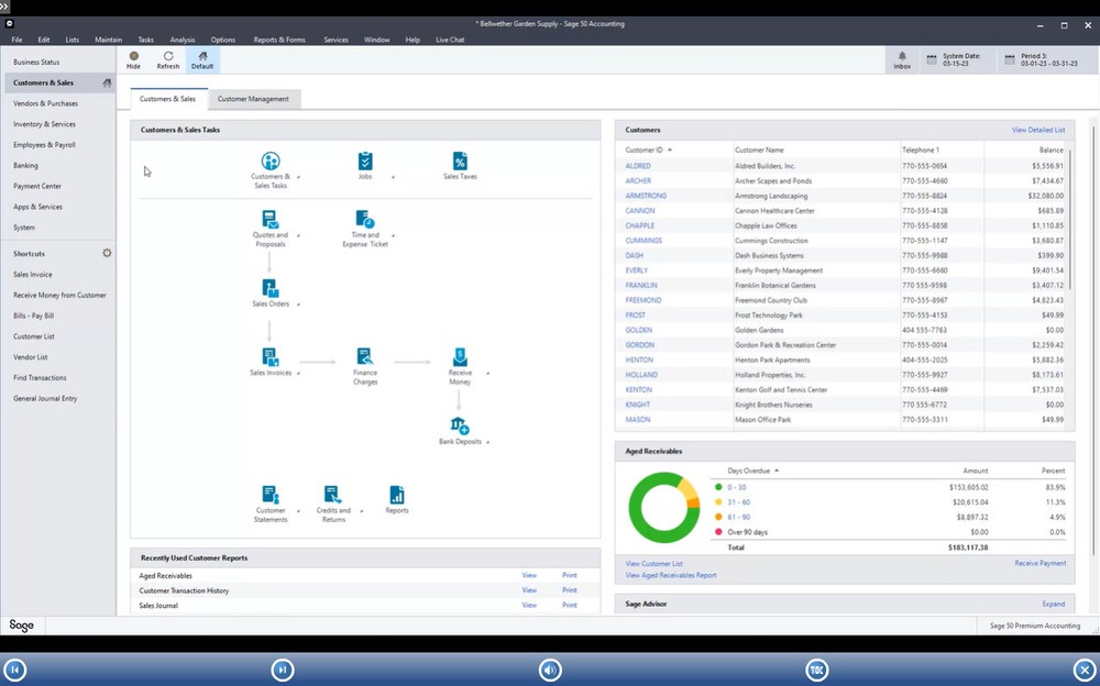 SAGE 50 ACCOUNTING 2023 DELUXE Training Tutorial Course & Quick Reference Guide