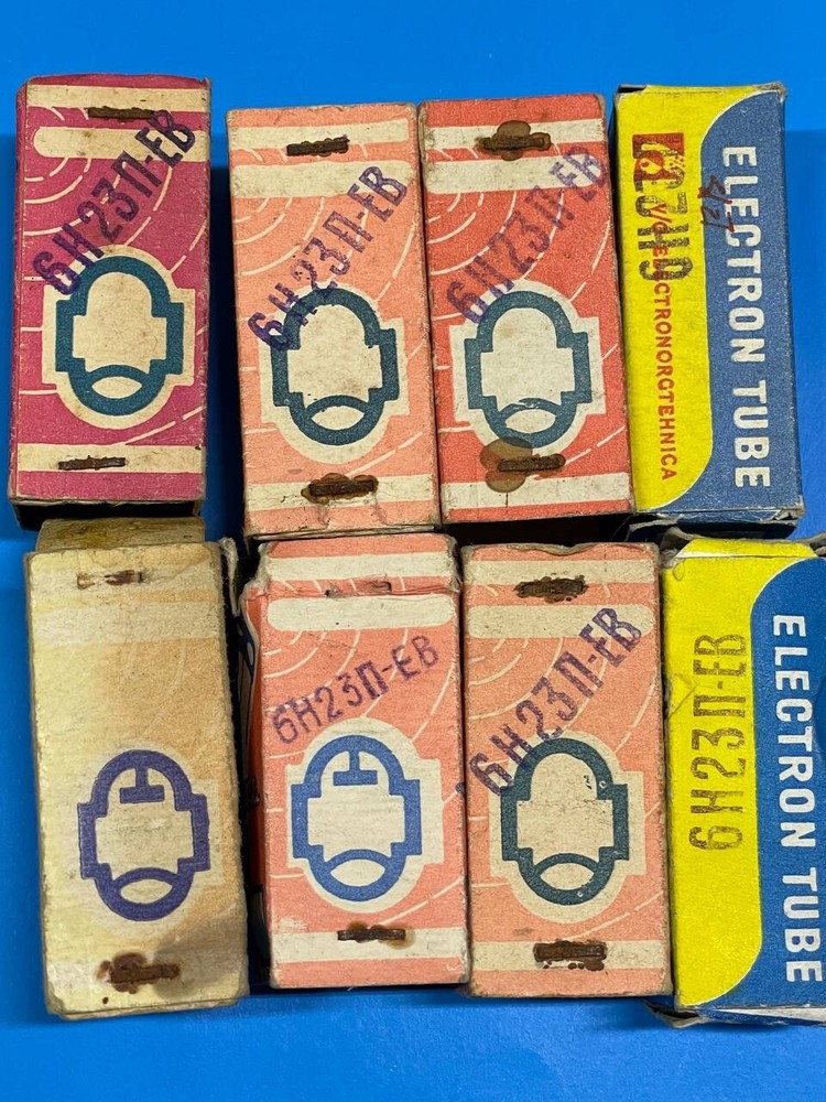 2 pcs 6N23P-EV (6922, E88CC, E7106, ECC868) DOUBLE TRIODE / SILVER GRID / NEW /