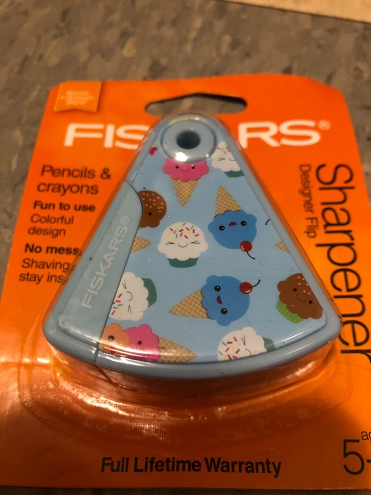 Fiskars Squeeze OR Designer Flip Wedge Sharpener - Pencils & Crayons