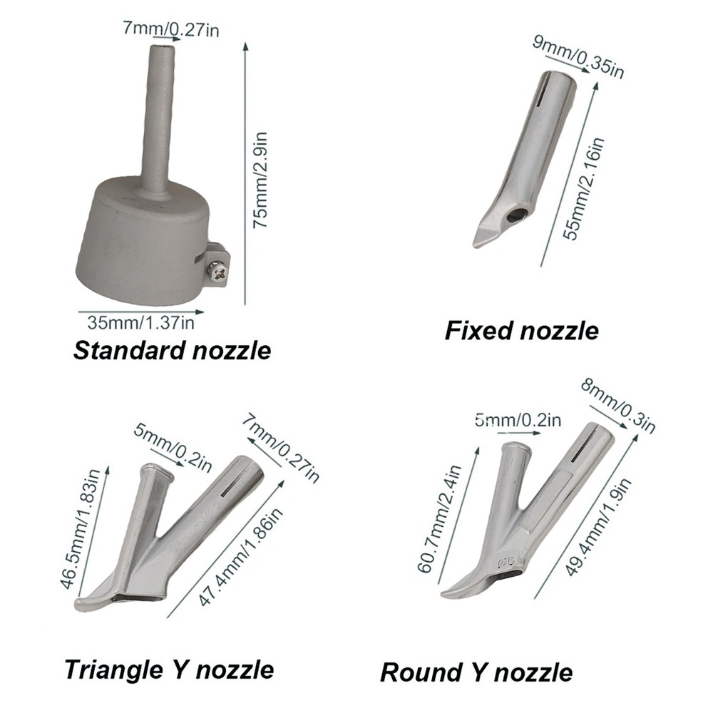 Premium Triangle Speed Welding Nozzle Set (4pcs) for Efficient Welding