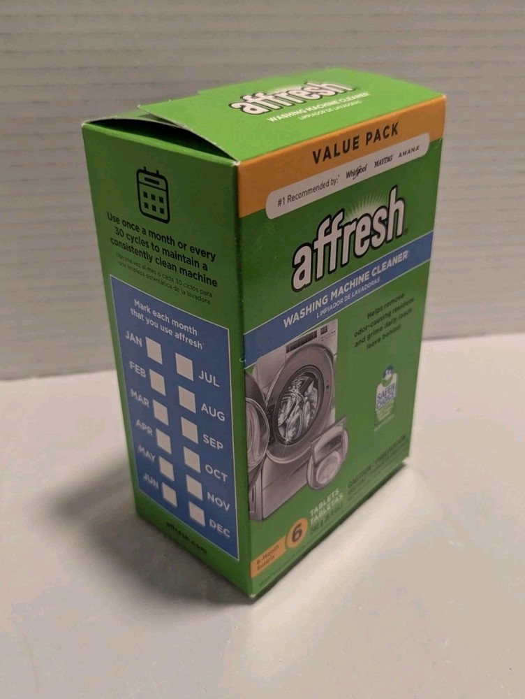 Affresh Washing Machine Cleaner, 6 Month Supply, Cleans Front Load and Top Load