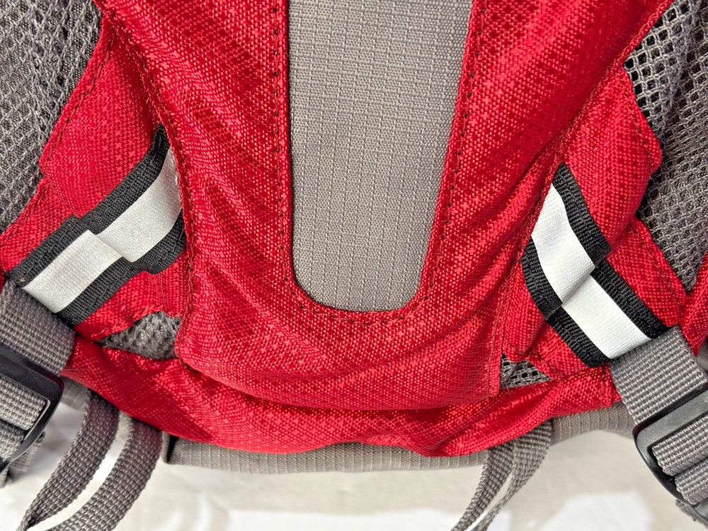 BCG Hydration Backpack Hiking Day Pack Reflective Red Gray New Without Tags
