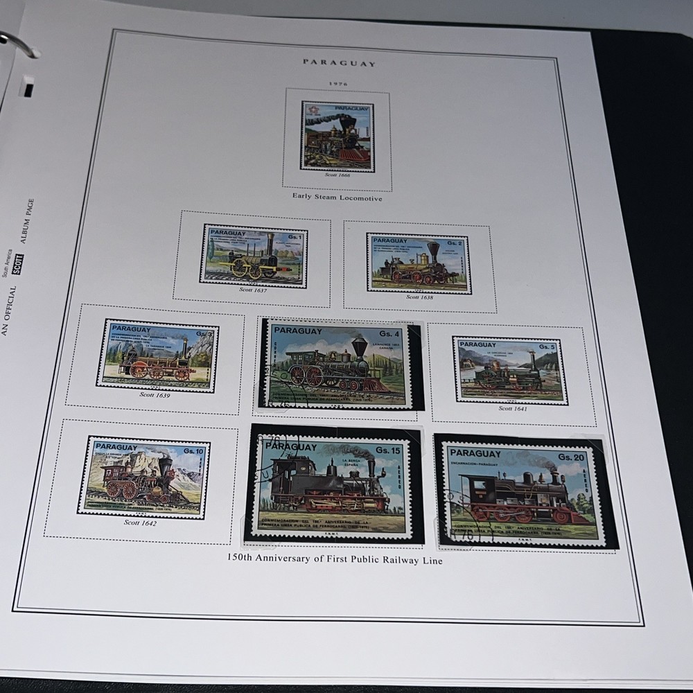 Scott Rail Transportation Album North Central & South America 114 Stamp Included